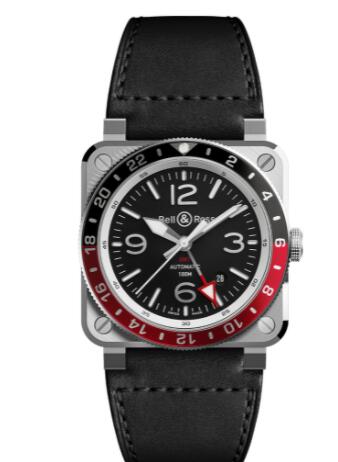 Review Bell and Ross BR 03 Replica Watch BR 03-93 GMT BR0393-BL-ST/SCA - Click Image to Close